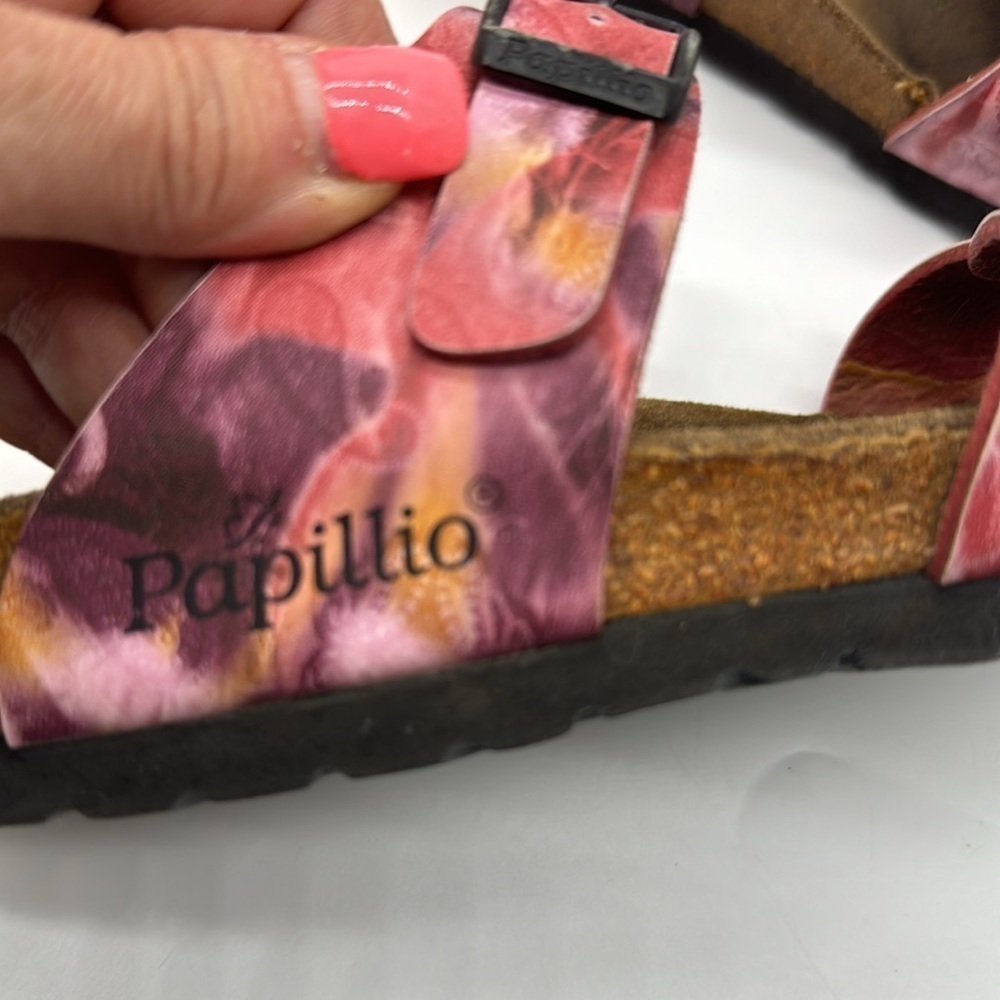 Birkenstock Papillio Pink Tie Dye Look Sandals Size 7 MCS6394J - Picture 3 of 9